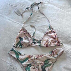 Monday Swim Peach Floral - Byron bottoms and Palma top - size small